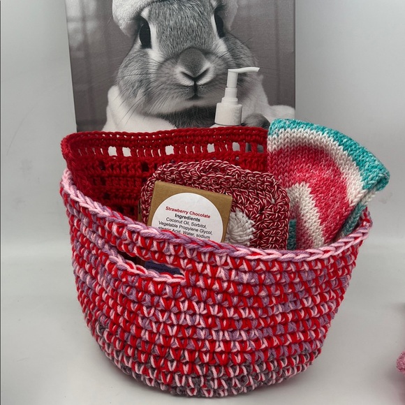 Handmade Crochet Basket Stuffed!! - Picture 2 of 7